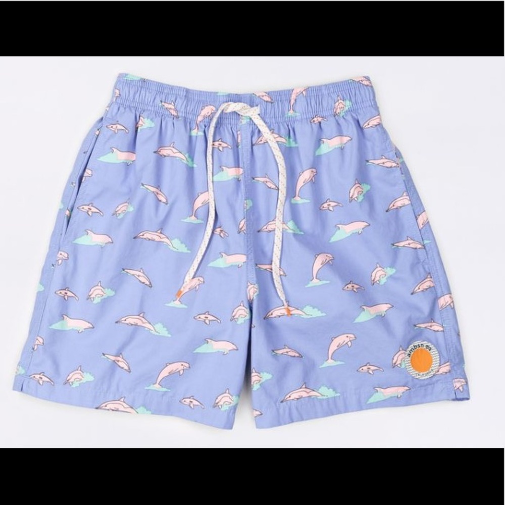 Wildfang Dolphin Baggy Shorts pink blue S